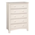 thumbnail image 1 of Furniture of America Dimanche Commode en Bois Massif 5 Tiroirs Blanc, 1 of 5