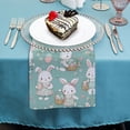 thumbnail image 4 of WYYP Bunnies Easter Eggs Pastel Colors Cloth Napkins for Farmhouse Party Dining Table Decor 4 PCS, 4 of 7