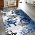 thumbnail image 2 of Coastal Sea Turtles Area Rugs 2.7'x5', Washable Small Throw Rugs for Kitchen Bedroom, Summer Coral Ocean Beach Gradient Blue Indoor Outdoor Rug Non-Slip Low Pile Carpet Runner Reversible Floor Mats, 2 of 8