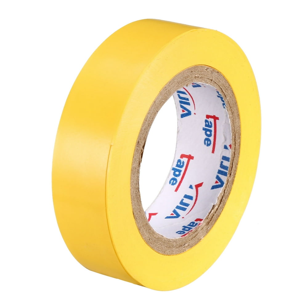 PVC Insulating Tape Single Sided 21/32" Wide 49ft 20mil Yellow