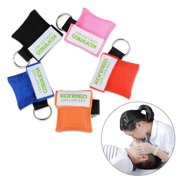 Xinyolin First Aid Keychain Emergency CPR Mask Respiration Breathing Face Mouth Shield