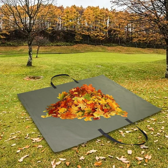 Colaxi 2 in 1 Reusable Garden Leaf Bag Garden Waste Bag Waste Debris Bag Waterproof Collapsible Leaf Basket Heavy Duty Gardening Bag