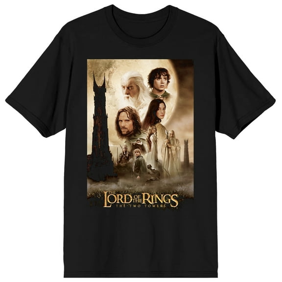 Black Lord of the Rings The Two Towers Character Shirt-X-Large