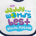thumbnail image 4 of Inktastic Youth Pastor Daddy Quote Boys or Girls Baby Bib, 4 of 4