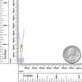 thumbnail image 6 of Gem Stone King 925 Silver and 10K Yellow Gold Sky Blue Aquamarine Pendant Necklace for Women | 1.20 Cttw | Gemstone March Birthstone | Oval 8X6MM | With 18 inch Chain, 6 of 6