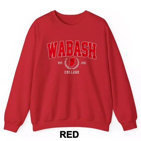 Seasonal Sweatshirt, Wabash College Arch Design Vintage for Men Women Crewneck Sweatshirt