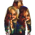 thumbnail image 6 of Lsque Chucky Pattern Casual Men's Hoodie,Hooded Sweatshirt with Kangaroo Pocket,Pullover Hoodie-Medium, 6 of 8