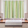 thumbnail image 2 of Ambesonne Botanical Kitchen Curtains, Vertical Leaves Pattern, 55"x24", Avocado Green and Pale Yellow, 2 of 3