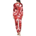 thumbnail image 3 of Renewold Valentine's Day Long Sleeve Pajamas Set for Women Size 3XL Love Heart Sleepwear Top and Pants with Pockets 2 Pieces Loose Fitting Red Pj Clothing Birthday Gifts, 3 of 4