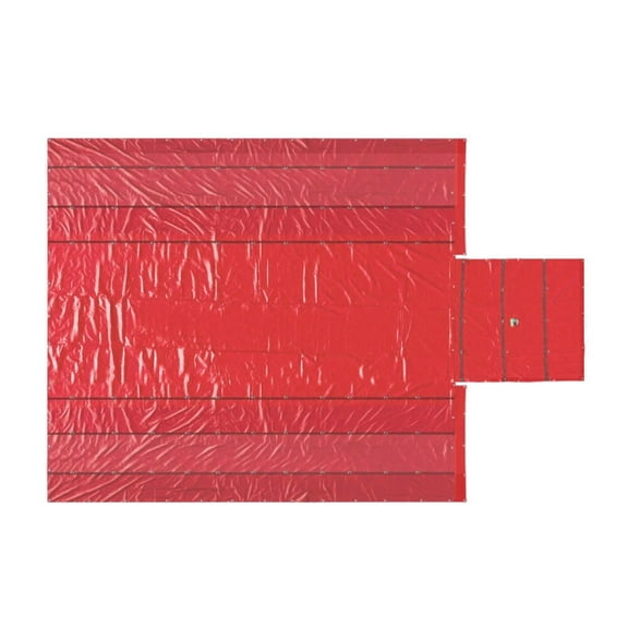 Airbag/Parachute Fabric Red Ultra Light Lumber Tarp 24' x 27' (8' Drop) - 14 Oz Vinyl Lumber Tarps for Flatbed Truck & Trailer