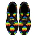 thumbnail image 2 of Unisex Fashion Rainbow Shoes, LGBT Sneakers for Men Women, Lightweight Breathable Running Walking Shoes Black Size 11.5, 2 of 7