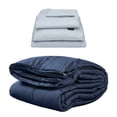 thumbnail image 1 of Edredón Matrimonial DICASA Homy Azul + Sábanas Softy Platino, 1 of 7