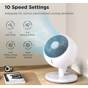AIRMATE Large Circulator Fan 10 Speeds 12-inch with Remote and Timer White