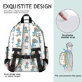 thumbnail image 5 of Skateboarding Dinosaur Pattern Cute School Backpack Bag for School with Padded Back and Adjustable Shoulder Straps 15.25"x11.5"x5.25", 5 of 5
