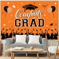 thumbnail image 3 of 2023 Graduation Decorations, Congrats Grad Graduation Photography Backdrop Banner for College High School Middle School Graduation Decor-Orange, 3 of 5