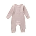 thumbnail image 3 of WOYY Boys Ribbed Solid Long Sleeve Jumpsuit Casual Romper Baby Clothes, Sizes 12-18M, 3 of 3