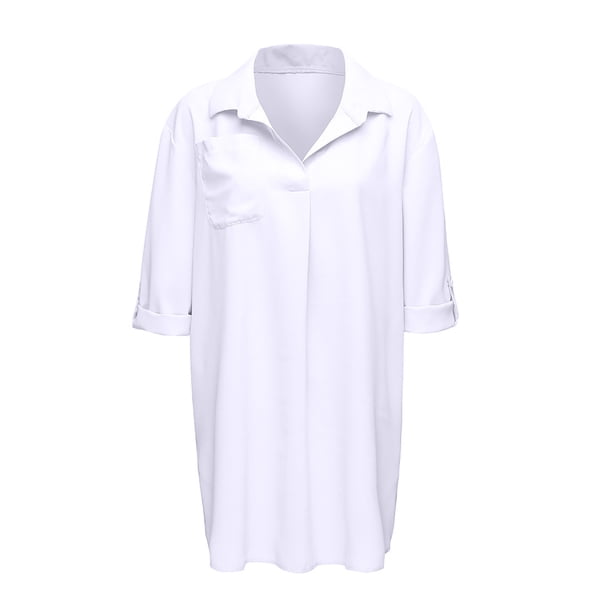 white oversized beach shirt dress CABANA OVERSIZED SHIRT DRESS