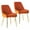 Orange, variant on MOJAY Velvet Dining Chairs with Golden Legs, Set of 2, Green