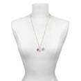 thumbnail image 3 of Delight Jewelry Two-tone Daisy Flower - Light Pink Heart Nurse Strong Zoe Necklace, 3 of 4