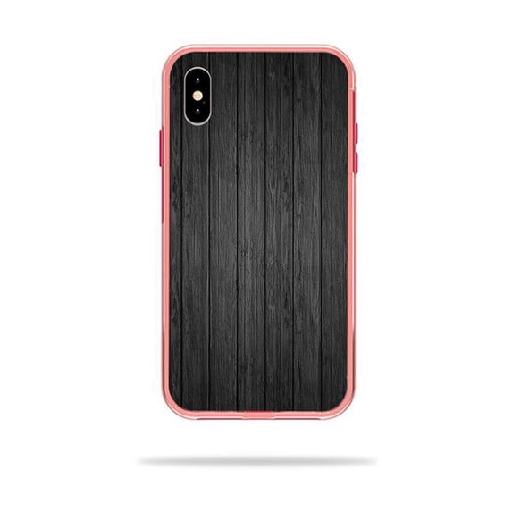 MightySkins LIFSLIPXSM-Black Wood Skin Decal Wrap for LifeProof SLAM iPhone XS Max Case Sticker - Black Wood