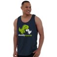 thumbnail image 4 of Fathers Daddysaurus Trex Dinosaur Dad Tank Top Sleeveless Tee Men Brisco Brands M, 4 of 5