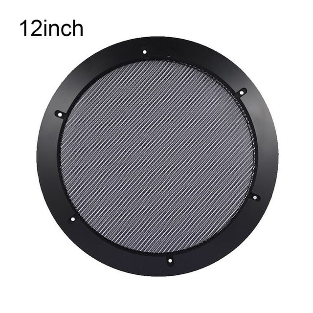 GLFILL Professional 12 Inch Speaker Net Cover Car Home Mesh Enclosure Frame Wire Grilles Circle Speaker Protective Cover Accessories Black