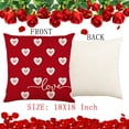 thumbnail image 5 of Valentine''s Day Pillow Covers 18x18 Inch Set of 2 Small Pink Hearts Love Pillow Decor Throw Pillow Covers Valentine Cushion Case Decoration for Sofa Couch Red, 5 of 6