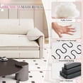 thumbnail image 4 of Timbernest 66" Queen Pull Out Sofa Bed, 3-in-1 Convertible Sleeper Sofa with Side Storage, Velvet Loveseat Couch for Living Room, Beige, 4 of 11