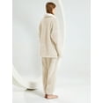 thumbnail image 5 of Women's Fuzzy Pajamas Set Fleece Pjs Pullover Pants Plush Sleepwear Fluffy Loungewear, 5 of 7