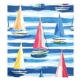 thumbnail image 6 of Yayeee Magnetic Dishwasher Cover for The Front Decoration Home Kitchen Machine Sticker Protector, Green Sailboats, 6 of 6