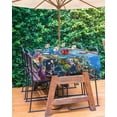 thumbnail image 3 of nqOlkjepod Turtle Blue Outdoor Tablecloth with Umbrella Hole & Zipper, Ocean Coral Shark Fish Underwater Scenery Rectangle Table Cover 54x80 Inch, Dining Waterproof Table Cloth Protector for Patio, 3 of 7