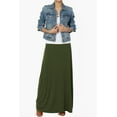 thumbnail image 6 of TheMogan Women's PLUS Casual Draped Jersey Foldable Waist Relaxed Long Maxi Skirt, 6 of 7