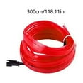 thumbnail image 3 of EL Wire Interior Car LED Strip Lights USB Neon Glowing Electroluminescent Ambient Lighting Kit for Vehicle Customization, 3 of 4