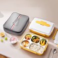 thumbnail image 2 of Thermal Lunch Box Stainless Steel Heat Preservation Bento Box Portable Food Container With Lunch Bags Kitchen Accessories Yellow 1.5L, 2 of 6
