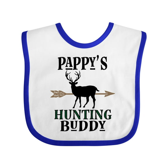 Inktastic Pappys Hunting Buddy Bow Hunter Boys or Girls Baby Bib