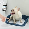 thumbnail image 2 of ziyahi Pet Toilet Cleaning Tool Plastic Corner Lavatory Basin for Cat Dogs Ferret Dark Blue, 2 of 8
