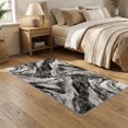 thumbnail image 2 of ODIKA 5'x7' Washable Area Rug Abstract Fluid Motif Contemporary Lines Veined Streaks Swirl Flowing Dynamic for Small Living Room, Bedroom, Easy Care, Non-Shedding, Pet Friendly, 2 of 7
