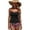 Orange, variant on Tankini Swimsuits for Women Floral Print Bikini Separates Two Piece Bathing Suits Summer Swimsuit