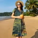 thumbnail image 4 of Balery Peaceful Deer Lily Pond Vestidos sueltos de manga corta para mujer, vestidos de verano 2025, vestidos casuales de corte A con vuelo., 4 of 6