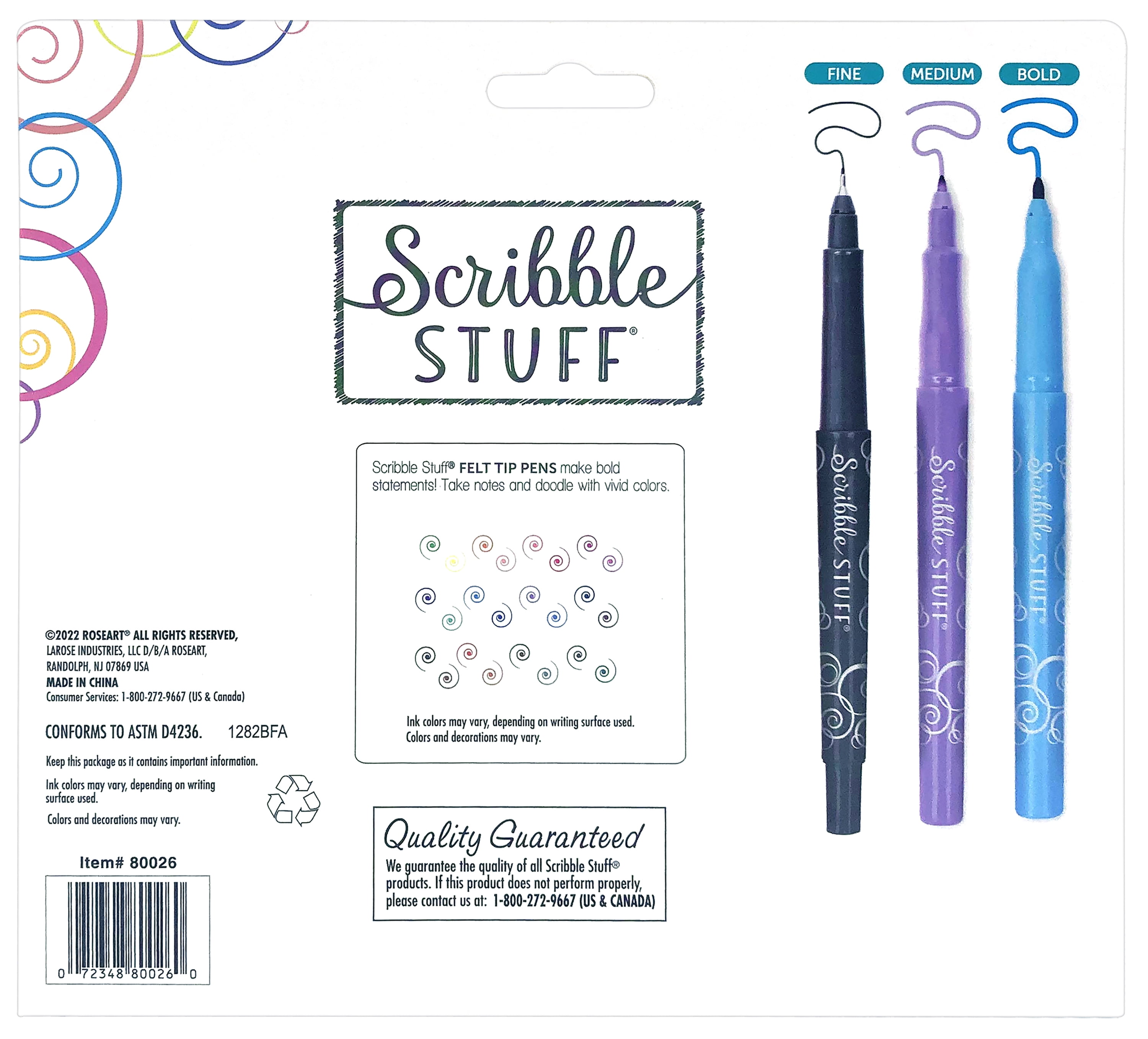 Scribble Stuff Felt Tip Pens and Gel Pens
