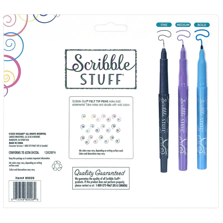 Scribble Stuff Felt Tip Pens / Pen Test In My Erin Condren Folio 