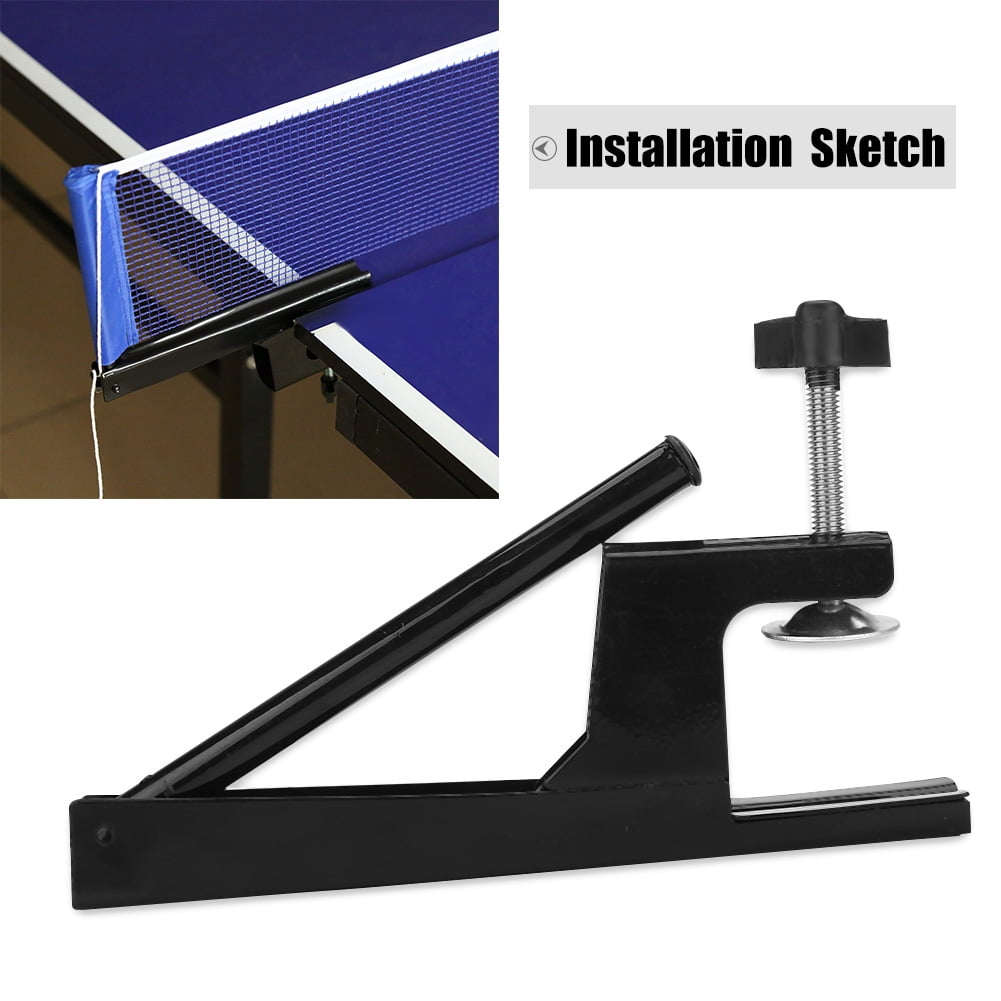 WALFRONT Portable Table Tennis Net with Metal Clamp Posts Ping Pong Net