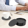thumbnail image 2 of Posavasos de cuero elegantes para proteger la mesa, posavasos resistentes al agua, tamaño ideal para todo tipo de tazas, vasos y jarras (diseño elegante), 2 of 6