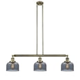 thumbnail image 5 of Innovations Lighting 213-13-41 Bell Linear Bell 3 Light 41" Wide Linear Pendant - Antique, 5 of 5