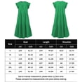 thumbnail image 2 of Vestido Camisero Fruncido Vestido informal de línea A para mujer, dobladillo grande, elegante, color sólido, ropa de playa de verano Ygjytge Verde M para Mujer, 2 of 8