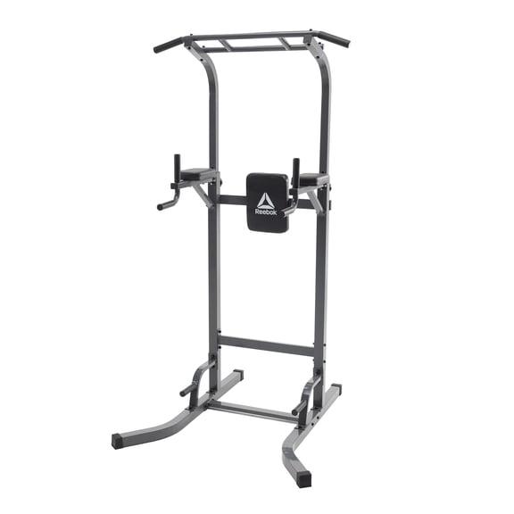 Reebok Power Tower – Home Gym for Pull-Ups, Dips & Core, 330 lb Capacity Heavy-Duty Steel