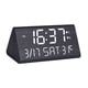 thumbnail image 2 of Reloj despertador digital con decoración de madera, visualización de temperatura y fecha, reloj electrónico para Negro, 2 of 9