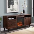 thumbnail image 2 of Roth 60" Console de Cheminée de Rangement Moderne en Noyer Foncé, 2 of 5