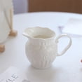 thumbnail image 5 of Vintage Embossed Coffee Milk Pitcher Household Ceramic Gravy Boat Sauce Pot, 5 of 5