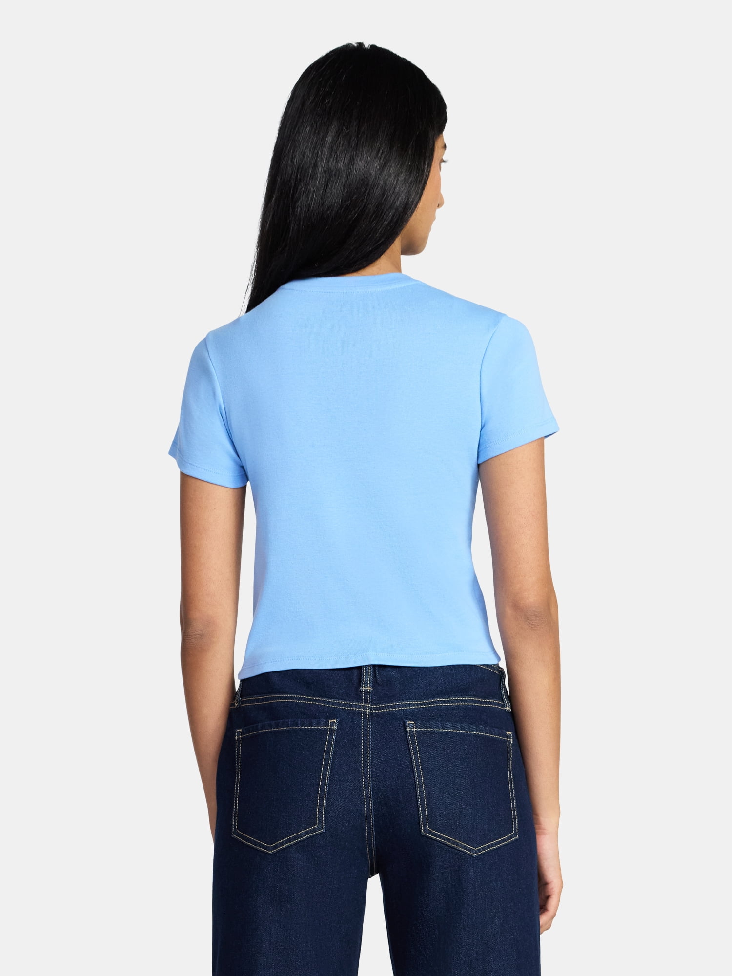 Brain Rot Women's Graphic Cropped Baby Tee with Short Sleeves, Sizes XXS-XXL